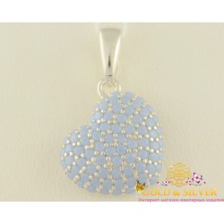 Серебряный подвес кулон Сердце, коллекция Рандеву 3419